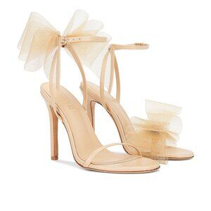 New RAYE Bubbly Heel in Nude high heel tulle ankle strap open toe